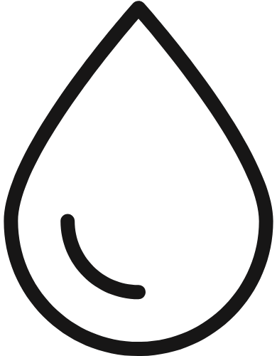 droplet icon black outlined